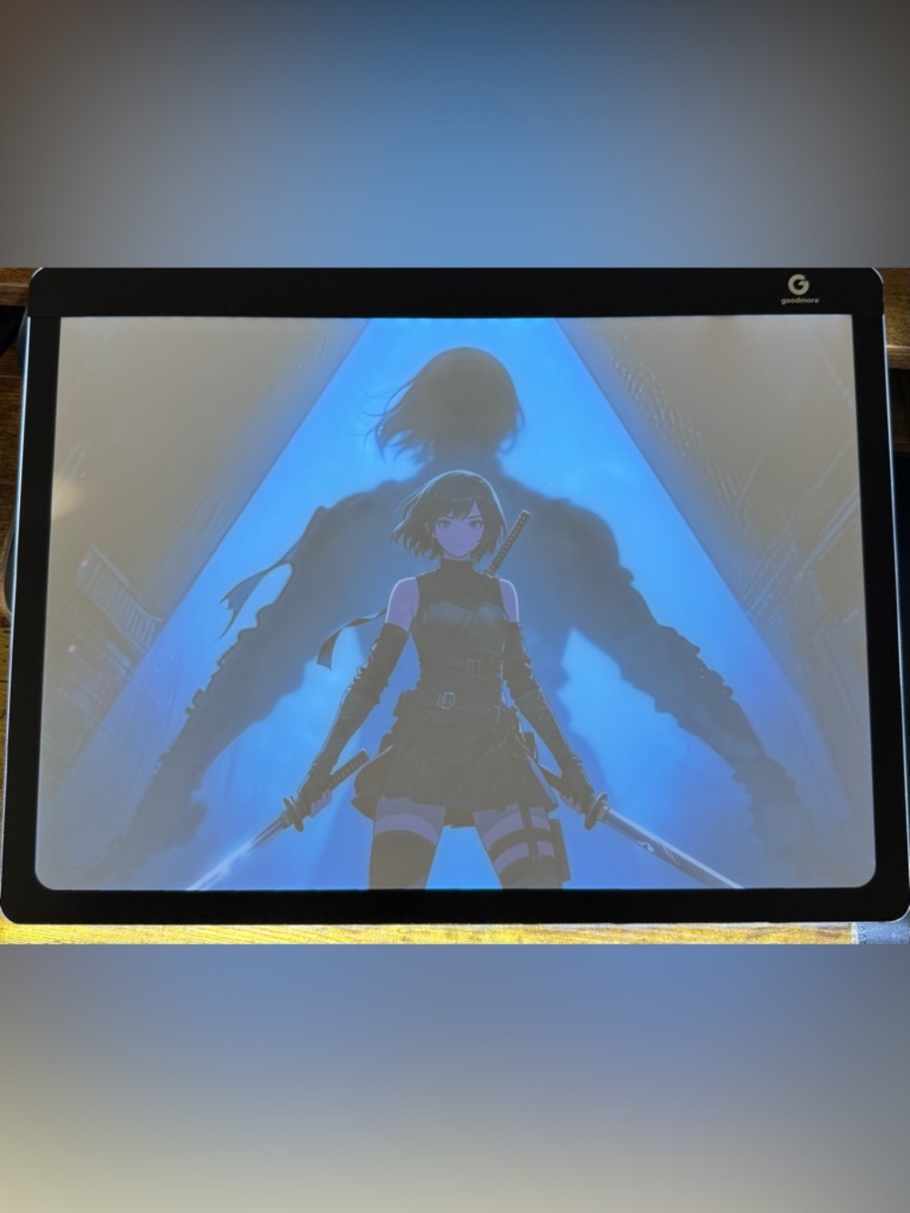 Goodmore Anime Illuminating Glass Mousepad with Hidden Design New